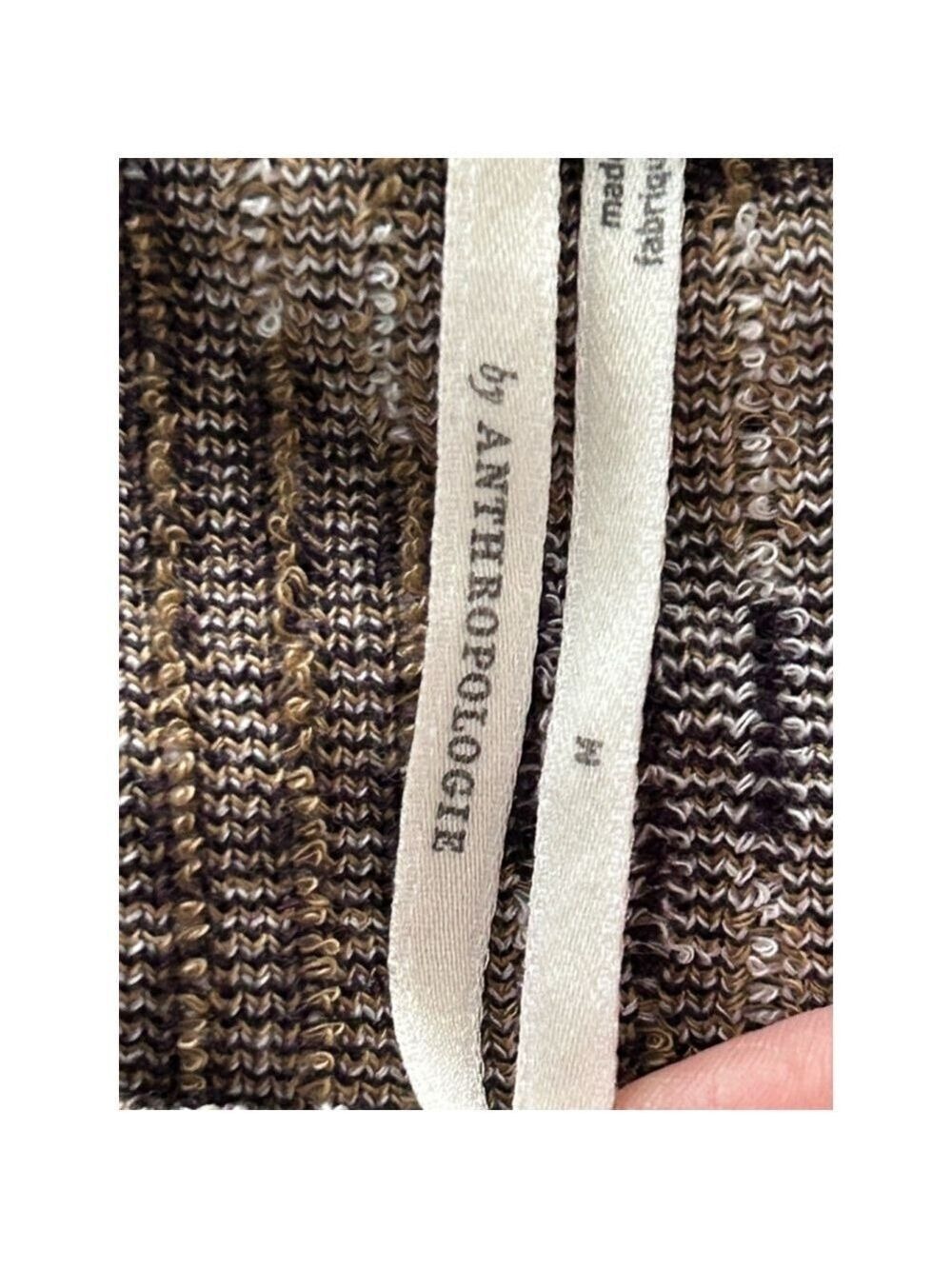 Anthropologie Neutral Jacquard Knit Long Skirt, M - Picture 6 of 8